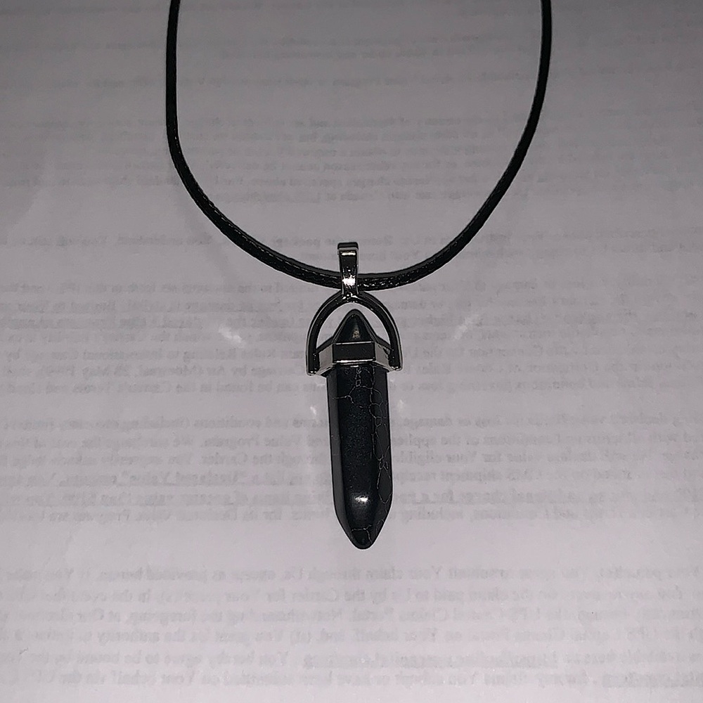 Crystal Necklace Gemstone Pendant Hexagonal
